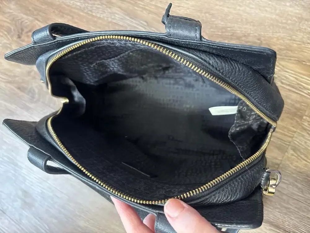 Kate Spade Grey Street Dominique Black Pebbled Leather Satchel Bag - Picture 5 of 9